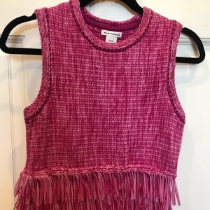 Club Monaco fringe blouse